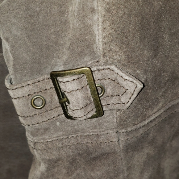 Cute New York & Company Brand Suede/Leather Coat! (Large) - Picture 4 of 6